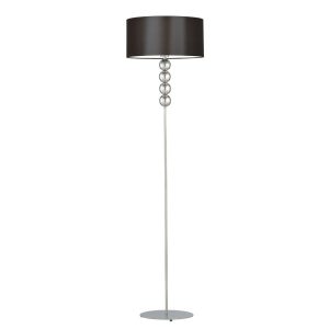 Lampa podłogowa BERMUDY – lampa stojąca ozdobna Srebrny/ Brązowy 897167 Lampa podłogowa BERMUDY – lampa stojąca ozdobna Srebrny/ Brązowy 897167