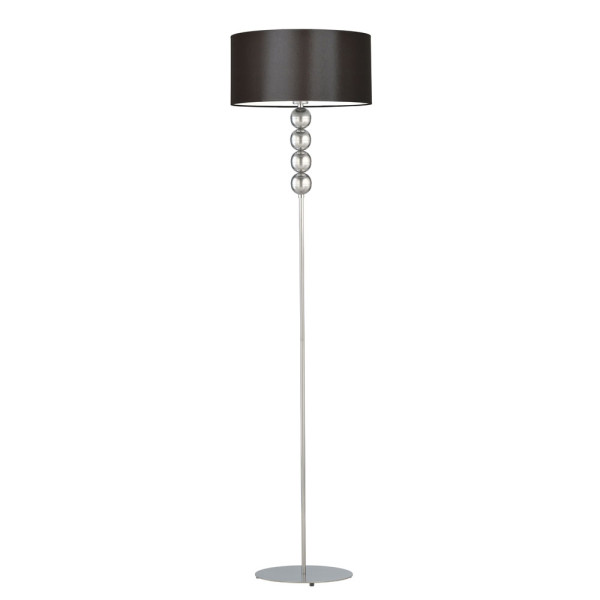 Lampa podłogowa BERMUDY – lampa stojąca ozdobna Srebrny/ Brązowy 897167