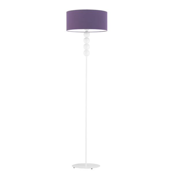 Lampa podłogowa BERMUDY – lampa stojąca z ozdobnym stelażem Biały/Fioletowy 900181