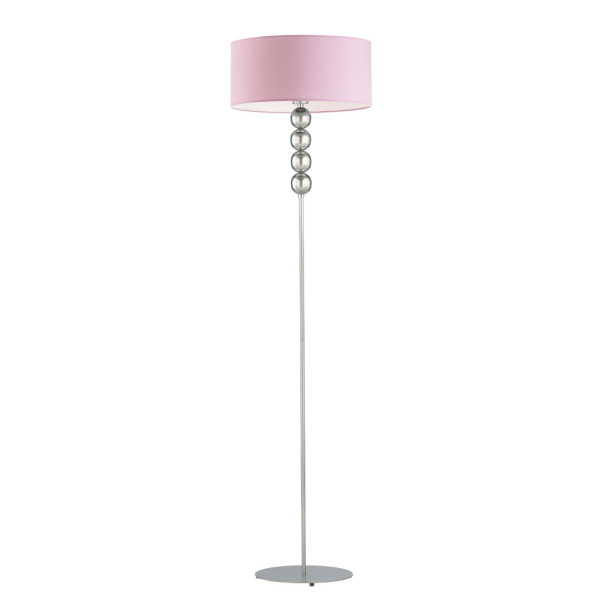 Lampa podłogowa BERMUDY – stylowa lampa stojąca Srebrny/ Jasny Różowy 897180