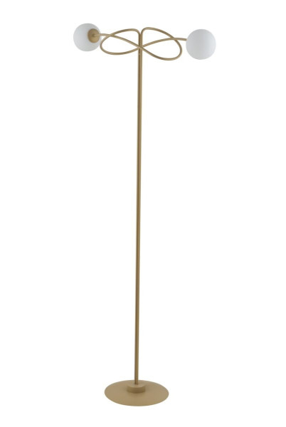 Lampa podłogowa beżowo-złota Velvet 2xG9x12W wym:166x70x30cm Sigma 891728