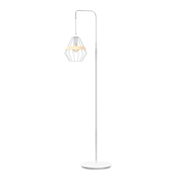 Lampa podłogowa biała CLIFF 1xE27x60W wym:150x32x32cm Milagro 891647