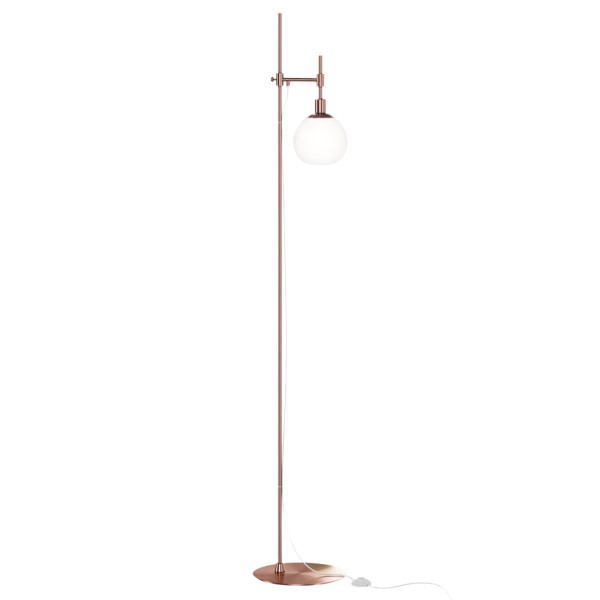 Lampa podłogowa biała miedziana ERICH 1xE14x40W wym:155x25x25cm Maytoni 883375