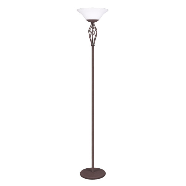 Lampa podłogowa biała miedziana RUSTICA 2xE27x60W wym:180x33,5x33,5cm Trio 891713