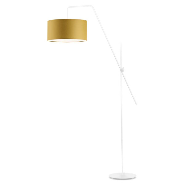 Lampa podłogowa BILBAO nowoczesna salon Biały/ Musztardowy 874257