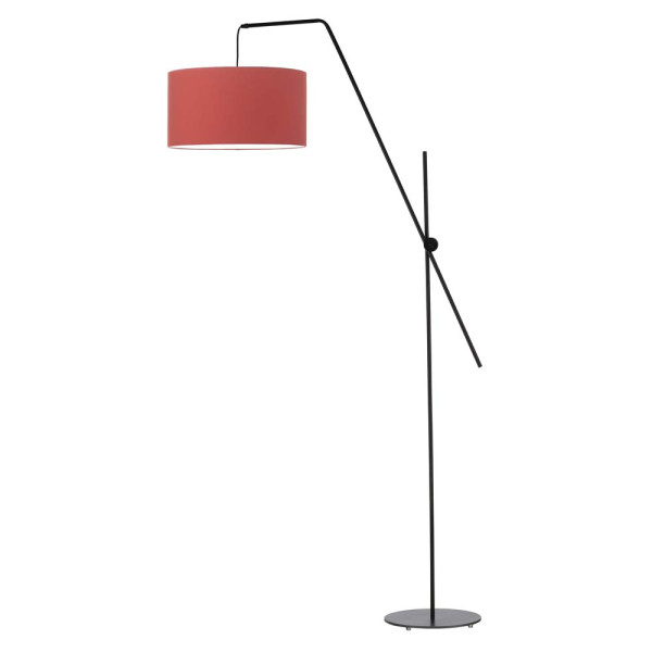 Lampa podłogowa BILBAO regulacja do czytania Czarny/ Czerwony 874244