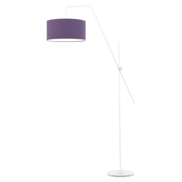 Lampa podłogowa BILBAO regulowana do salonu Biały/ Fioletowy 874268