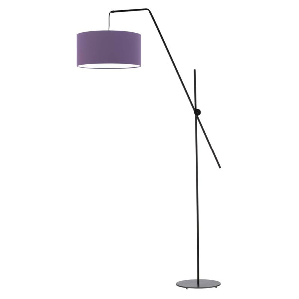 Lampa podłogowa BILBAO regulowana do salonu Czarny/ Fioletowy 874277