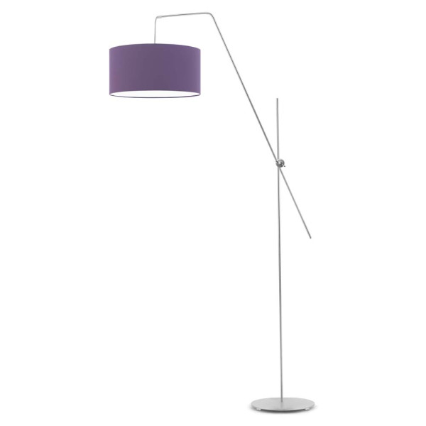 Lampa podłogowa BILBAO regulowana do salonu Srebrny/ Fioletowy 965314