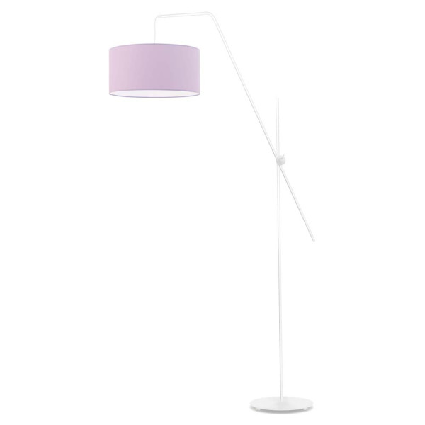 Lampa podłogowa BILBAO regulowana loft Biały/ Jasny Fioletowy 874283
