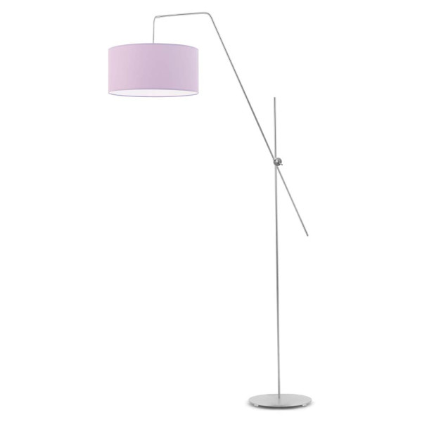 Lampa podłogowa BILBAO regulowana loft Srebrny/ Jasny Fioletowy 965326