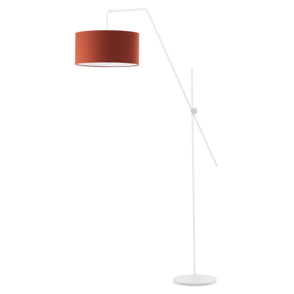 Lampa podłogowa BILBAO z regulacją do czytania Biały/ Rdzawy 965312