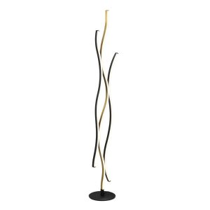 Lampa podłogowa BLAZE złoto-biała LED 1x28W Odcienie bieli 3250lm Trio 883392 Lampa podłogowa BLAZE złoto-biała LED 1x28W Odcienie bieli 3250lm Trio 883392