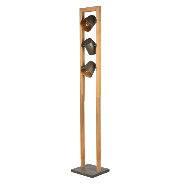 Lampa podłogowa brązowa BELL 3xE14x25W wym:150x25x25cm Trio 891686