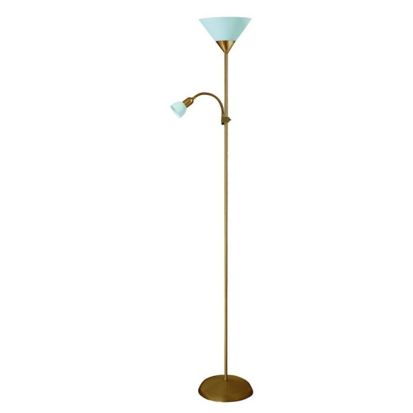Lampa podłogowa brązowo-biała Action 2xE27x60W wym:178x24,2x24,2cm Rabalux 954088