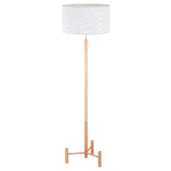 Lampa podłogowa brązowo-biała SUPRA 1xE27x15W wym:155x45x45cm Alfa 891723
