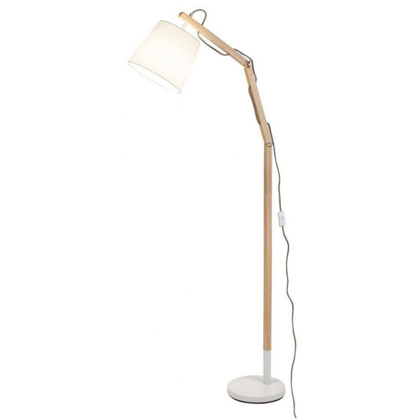 Lampa podłogowa brązowo-biała Thomas 1xE27x60W wym:157x60x23cm Rabalux 959556
