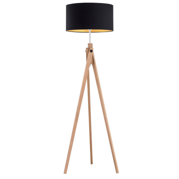 Lampa podłogowa brązowo-czarna ANGEL 1xE27x15W wym:155x45x45cm Alfa 891661