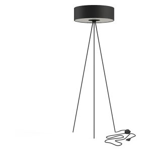 Lampa podłogowa Cadilac 3-punktowa tkaninowa czarna 44945 Lampa podłogowa Cadilac 3-punktowa tkaninowa czarna 44945