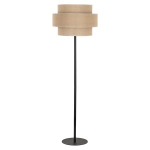 Lampa podłogowa Calisto Juta metalowa beżowa 266161 Lampa podłogowa Calisto Juta metalowa beżowa 266161