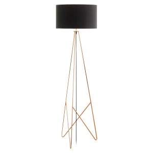 Lampa podłogowa Camporale tkaninowa czarna 15051 Lampa podłogowa Camporale tkaninowa czarna 15051