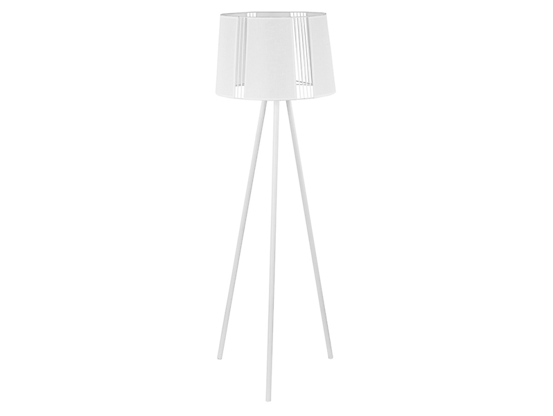 Lampa podłogowa Carmen White tkaninowa biała 32179