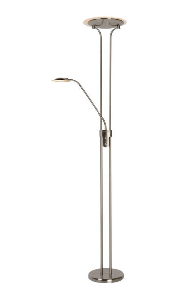 Lampa podłogowa CHAMPION nikiel-srebrna LED 2x24W Ciepła biel 1600lm Lucide 1050456