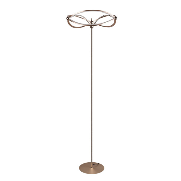 Lampa podłogowa CHARIVARI złota LED 1x31W Ciepła biel 3700lm Trio 883368
