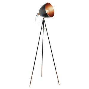 Lampa podłogowa Chester stalowa czarno-miedziana 15056 Lampa podłogowa Chester stalowa czarno-miedziana 15056