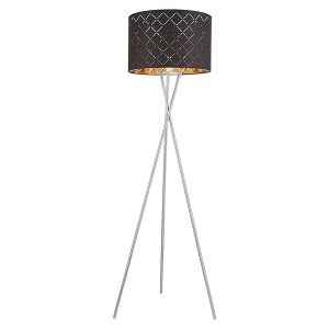 Lampa podłogowa Clarke tkaninowa czarna 24139