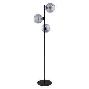 Lampa podłogowa Cubus Graphite 3-punktowa metalowa czarna 53916