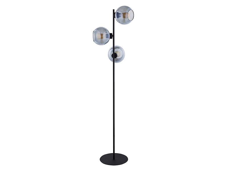 Lampa podłogowa Cubus Graphite 3-punktowa metalowa czarna 53916
