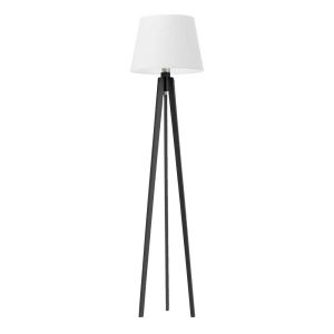 Lampa podłogowa CURACAO abażur biały stelaż hebanowy 107996