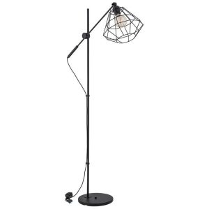 Lampa podłogowa czarna BOOGIE 1xE27x15W wym:165x80x30cm Alfa 891650