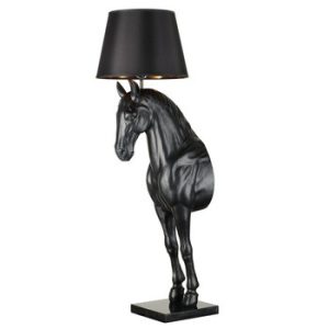 LAMPA PODŁOGOWA czarna KOŃ S awangardowa szklana 188279 LAMPA PODŁOGOWA czarna KOŃ S awangardowa szklana 188279