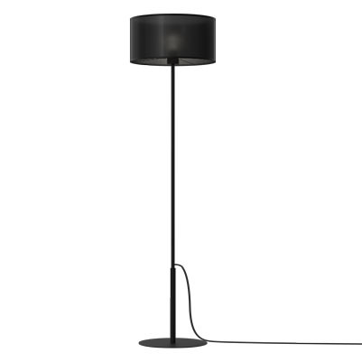Lampa podłogowa czarna matowa Loft shade 1xE27x15W wym:150x40x40cm Luminex 1050100