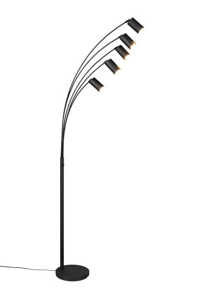 Lampa podłogowa czarna matowa MARLEY 5xGU10x10W wym:200x80x55cm Trio 883419