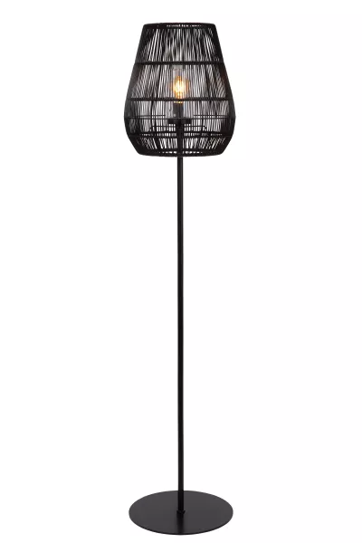 Lampa podłogowa czarna NERIDA 1xE27x40W wym:154x35x35cm Lucide 891867