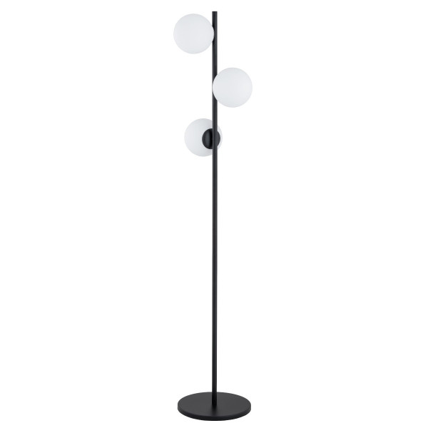 Lampa podłogowa czarno-biała MALAGA 3xE14x10W wym:157x32x32cm Alfa 891720