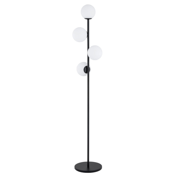 Lampa podłogowa czarno-biała MALAGA 4xE14x10W wym:168x32x32cm Alfa 891695