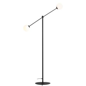 Lampa podłogowa czarno-biała OHIO 2xE14x40W wym:191x98x32cm Aldex 883398 Lampa podłogowa czarno-biała OHIO 2xE14x40W wym:191x98x32cm Aldex 883398