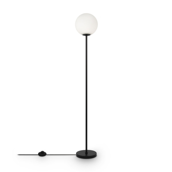 Lampa podłogowa czarno-biała RING 1xE27x60W wym:155x25x25cm Maytoni 883396