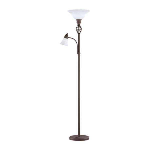 Lampa podłogowa czarno-biała RUSTICA 2xE27x20W wym:180x32,5x32,5cm Trio 891696