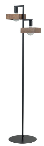 Lampa podłogowa czarno-brązowa Robin 2xE27x15W wym:160x41x35cm Sigma 1050131