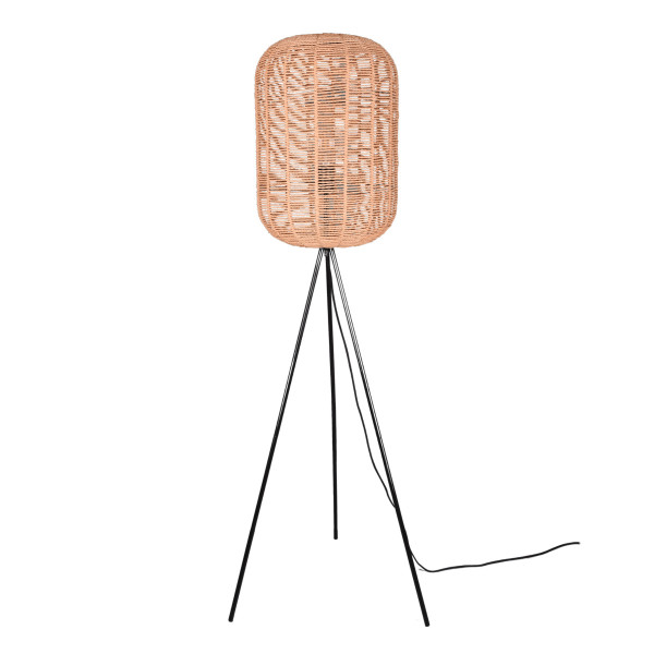 Lampa podłogowa czarno-brązowa RUNA 1xE27x40W wym:150x35x35cm Trio 891833