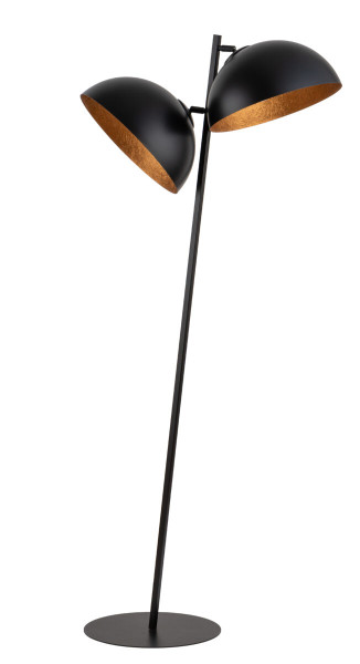 Lampa podłogowa czarno-miedziana Sfera 2xE27x15W wym:156x60x35cm Sigma 1050090