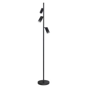 Lampa podłogowa czarno-srebrna Paris 3xGU10x12W wym:160x22x22cm Polux 891702