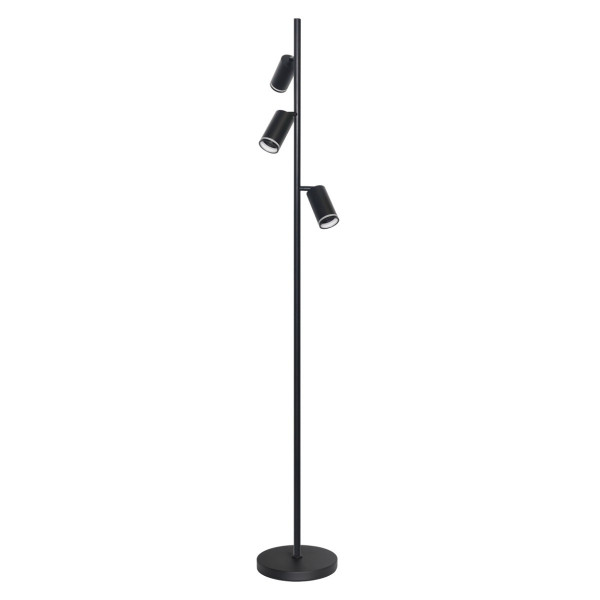 Lampa podłogowa czarno-srebrna Paris 3xGU10x12W wym:160x22x22cm Polux 891702