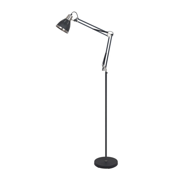 Lampa podłogowa czarno-srebrna Remiro 1xE27x40W wym:158,4x28,3x13cm Italux 891820