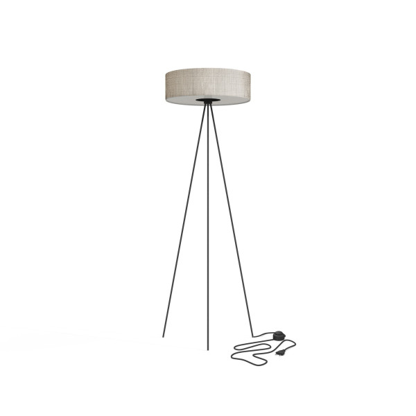 Lampa podłogowa czarno-szara CADILAC 3xE27x25W wym:154x53x53cm Nowodvorski 891753